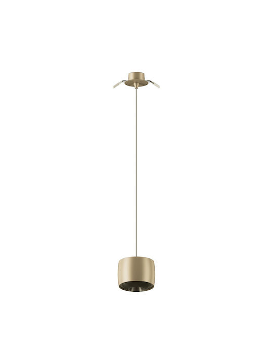 VK Lighting Κρεμαστό Φωτιστικό Χρυσό LED με Θερμό Λευκό Φως
