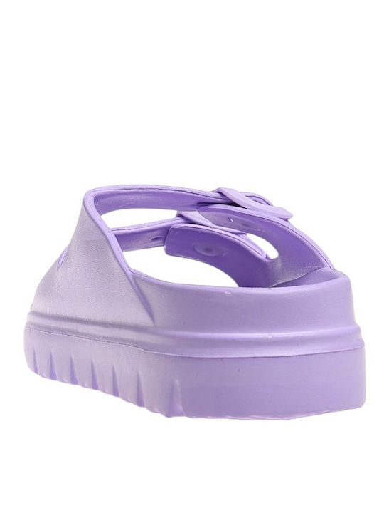 Sommer Damenplattformen in Stil Pantoffeln Lila
