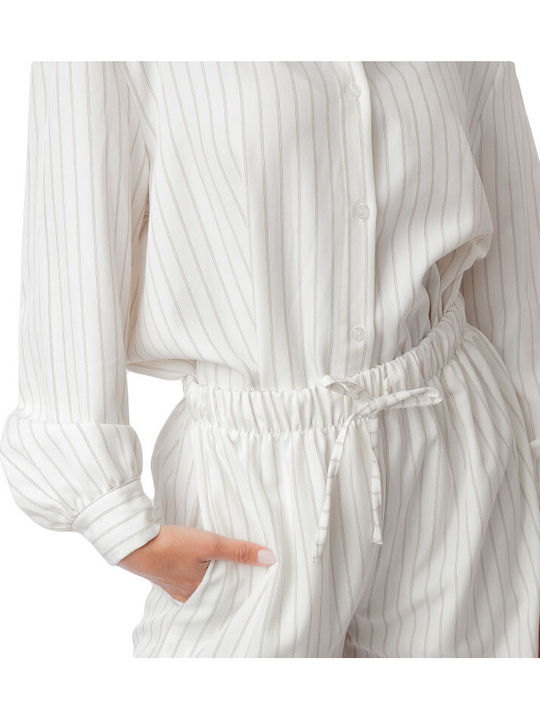 Damen-Shorts - Bermudas Weiß Set-26-0129-(wht)