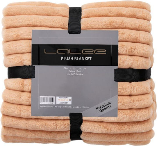 Plush Κουβέρτα Μονή 150x200εκ. Peach