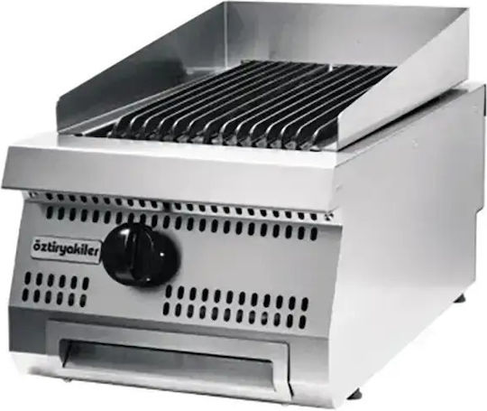 Oztiryakiler Газов Професионален Чугунен Плот За Готвене 40x70x28см 7kW С Плоска Зъбна Плака