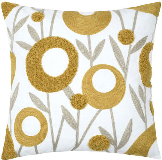 Sofa Cushion S-f Camille Mustard 45x45cm