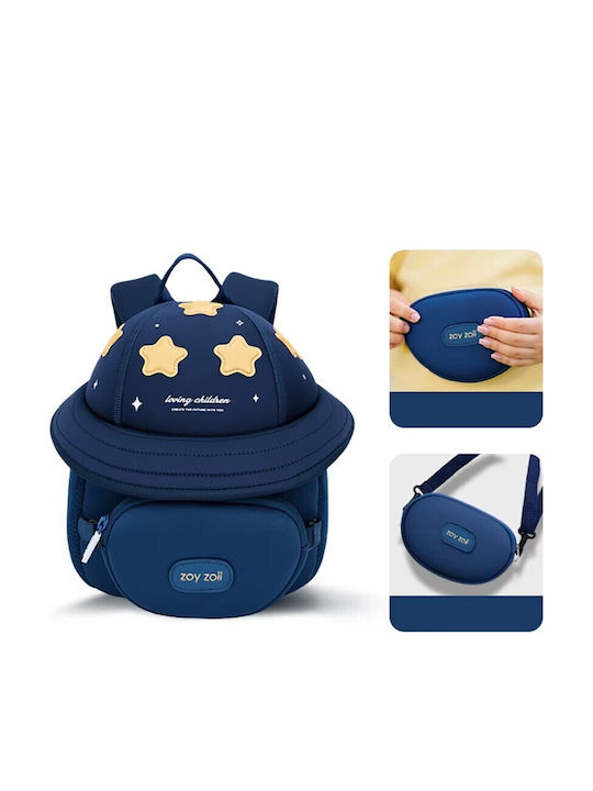 zoy zoii Παιδική Τσάντα Πλάτης Μπλε 24.5x21.5x12εκ.