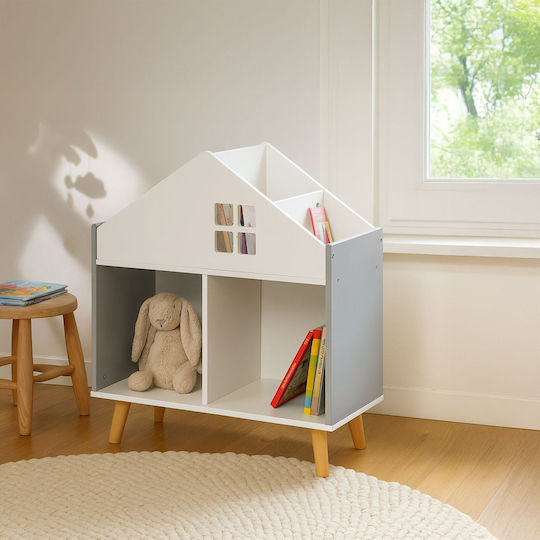 Relaxdays Wooden Gray Toy Organizer 65.7x60x30cm