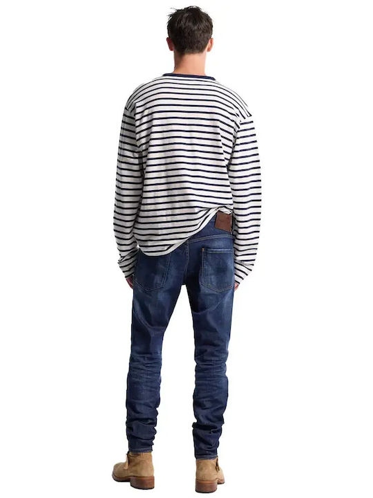 Ανδρικό Παντελόνι Τζιν Ελαστικό Navy Blue