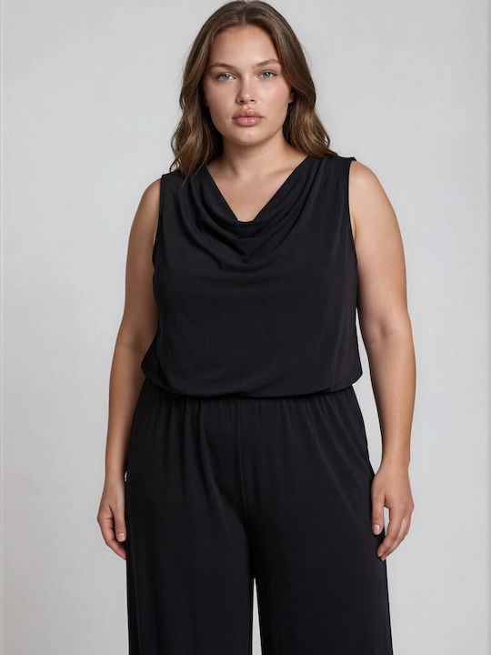 Women's Sleeveless One-piece Jumpsuit Black