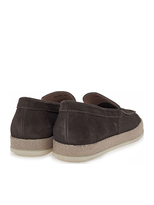 Suede Ανδρικά Loafers σε Καφέ Χρώμα