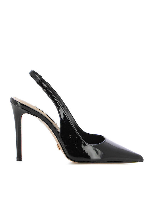 Leather Heels With High Black Heel