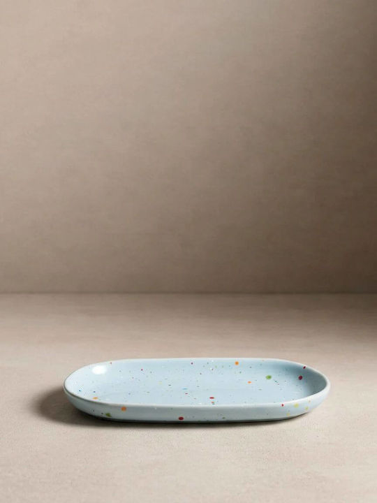 Egg Back Home Decorative Ceramic Oval Tray 18x9.5x2cm 6 Pieces