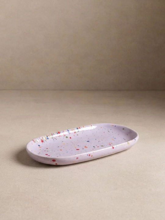 Egg Back Home Decorative Ceramic Oval Tray 18x9.5x2cm 6 Pieces