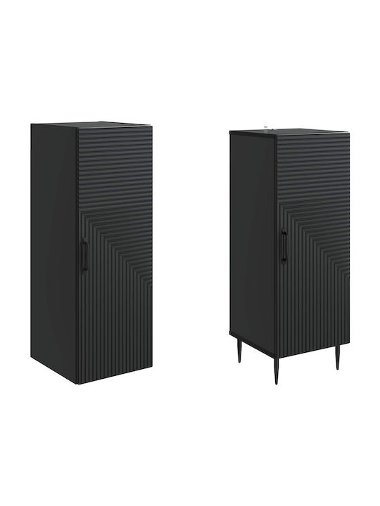 Wooden Storage Cabinet with 2 Drawers L33xW34.5xH89.5cm