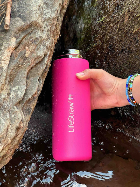 Lifestraw Παγούρι Ανοξείδωτο με Φίλτρο 500ml Ροζ