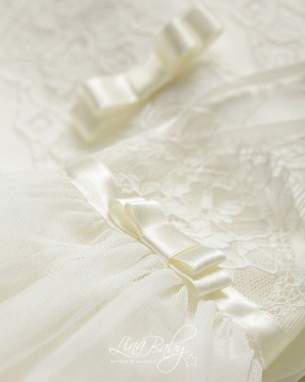 Lina Baby Set Christening Oilcloths White 4 Pieces