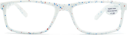 Optosquad Reading Glasses +4.00 In White Colour 0526-4