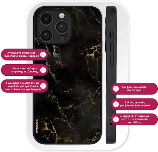 Husă Sonique Marble Series Motorola Edge 60 Neo 5G Neagră 01