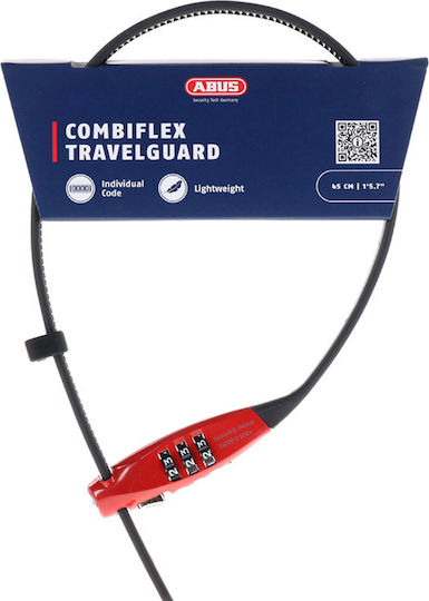 Συρματόσχοινο Abus Combiflex Travelguard Κόκκινο Abus Ab-ca-travelguard-r