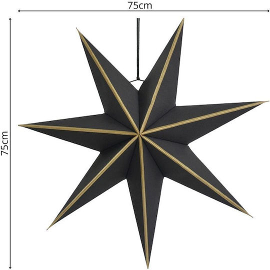 Mica Christmas Decorative Pendant Star Illuminated Paper Cold White 18x75cm