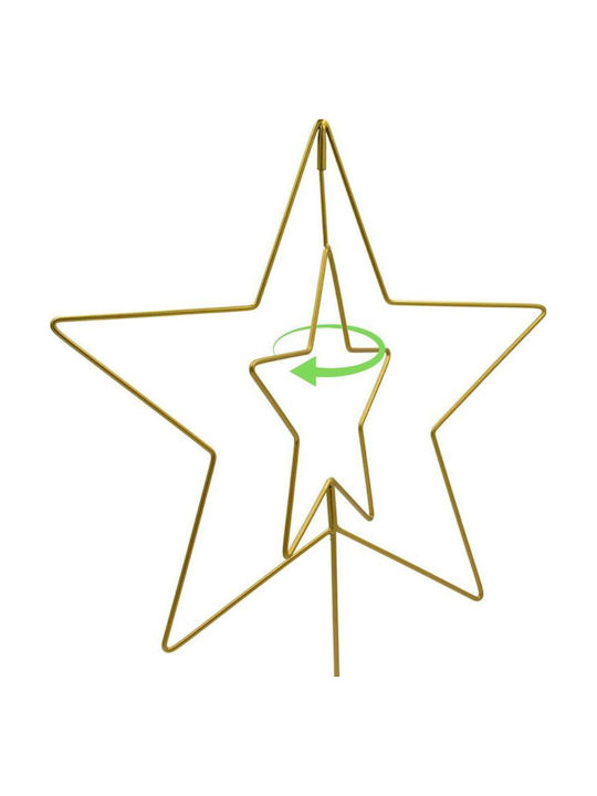 Mica Christmas Decorative Star Metal Gold 40x10x50cm