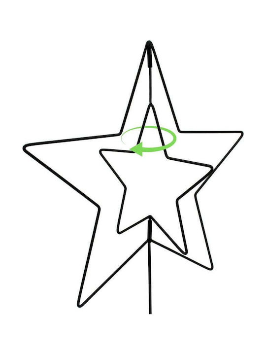 Mica Christmas Decorative Star Metal Black 40x10x50cm