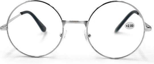 Optosquad Reading Glasses +2.00 In Silver Colour 6060-2