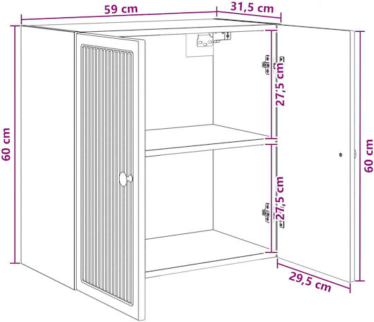 Gri 59x31x60 cm