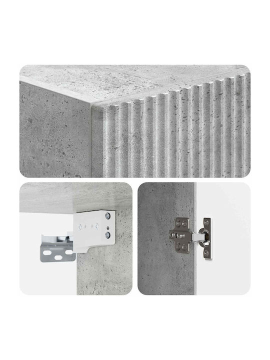 Wall Gray Kitchen Cabinet 33x34.5x90cm