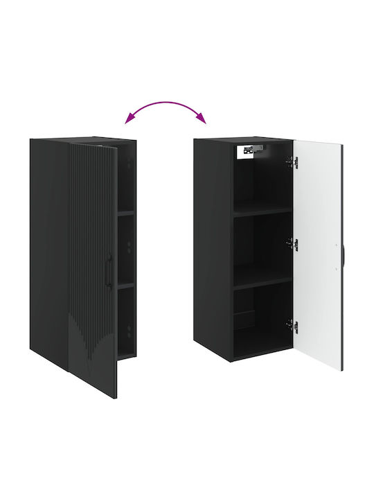 Dulap Suspendat Negru 33x34.5x90 cm