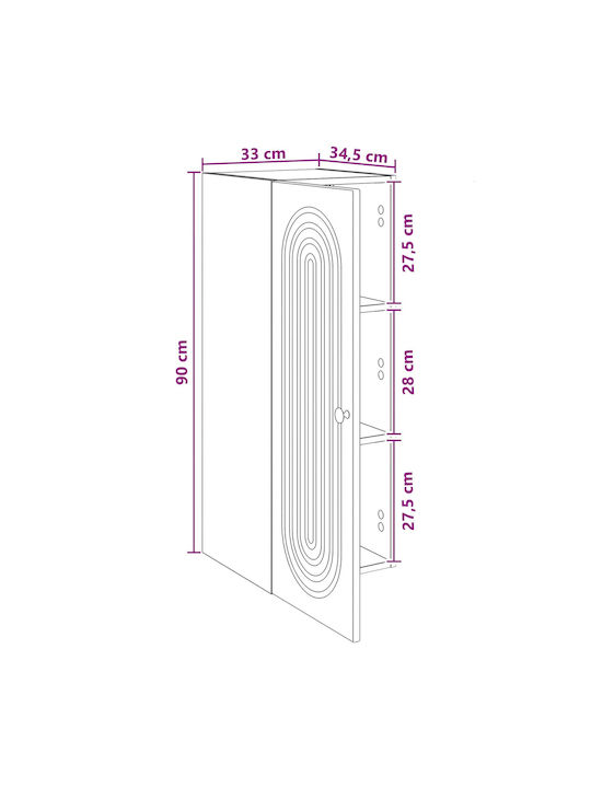 Μαύρο 33x34.5x90εκ.