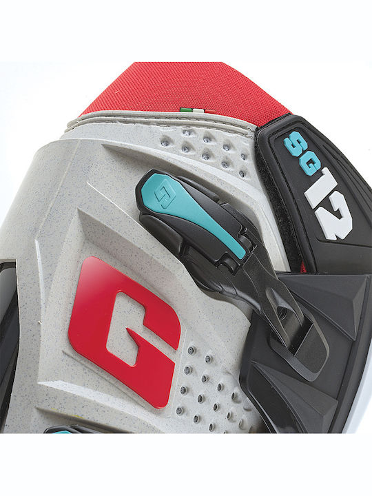 Gaerne SG 12 Gravel Men's Motocross Leather Boots Black/White/Red/Blue