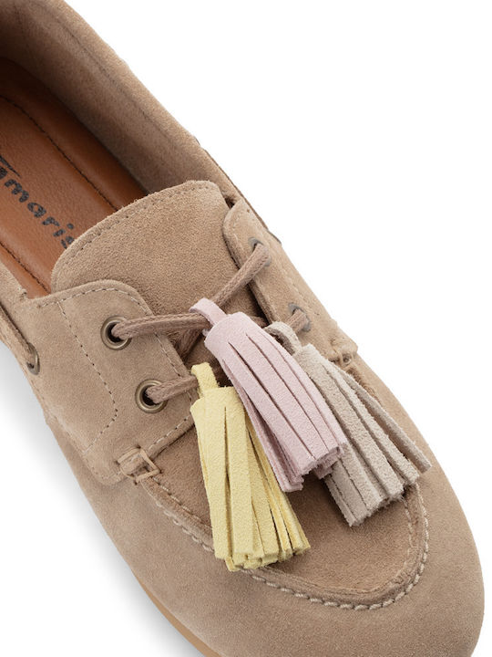 Damen Mokassins in Beige Farbe