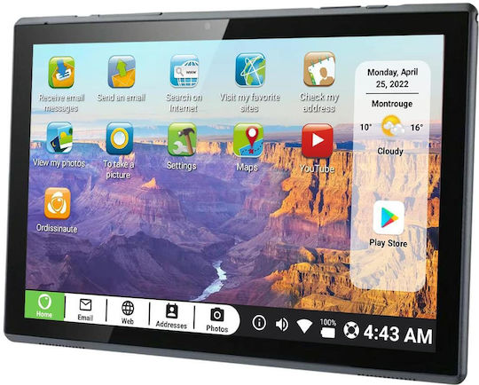 Ordissimo Pix-Star Touch 10.1" Tablet (3GB/32GB) Μαύρο