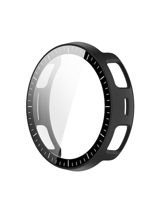 Techsuit Defense360 Pro Πλαστική Θήκη με Τζαμάκι σε Μαύρο χρώμα για Amazfit Active 3 Premium