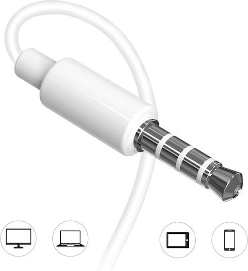 JVC FR-15 În ureche Handsfree cu Mufă 3.5mm Alb