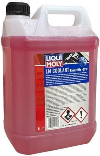 Liqui Moly LM Coolant Αντιψυκτικό Παραφλού Ψυγείου Αυτοκινήτου -25°C Κόκκινο Χρώμα 5lt
