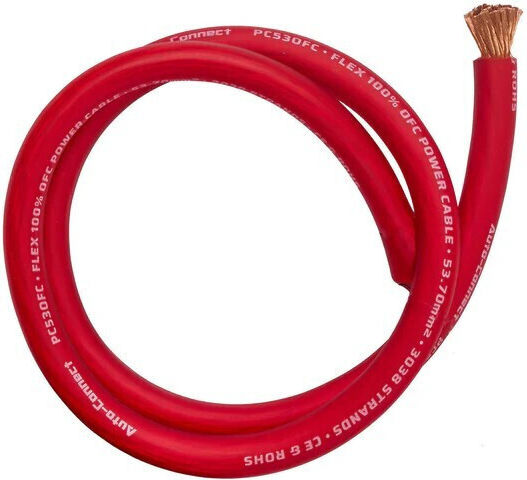 Pc53ofcr Pure Ofc 53.7mm² 20m Power Wire Auto Connect Red Sold By Meter