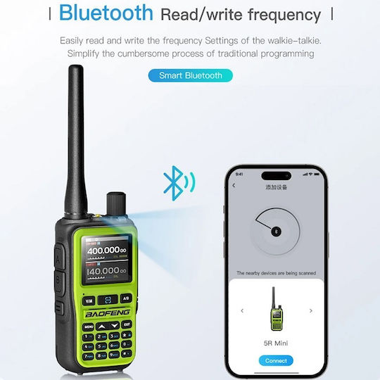 Baofeng UV-5R EU MINI Wireless Transceiver UHF/VHF 5W with Color Screen In Green Color