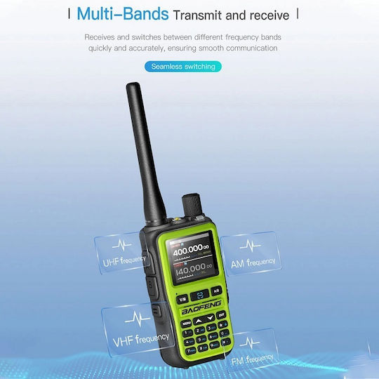 Baofeng UV-5R EU MINI Wireless Transceiver UHF/VHF 5W with Color Screen In Green Color
