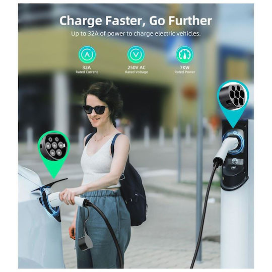 Vehicle Electric Car Charging Station Cable 1m Type 2 - Type 2 052516