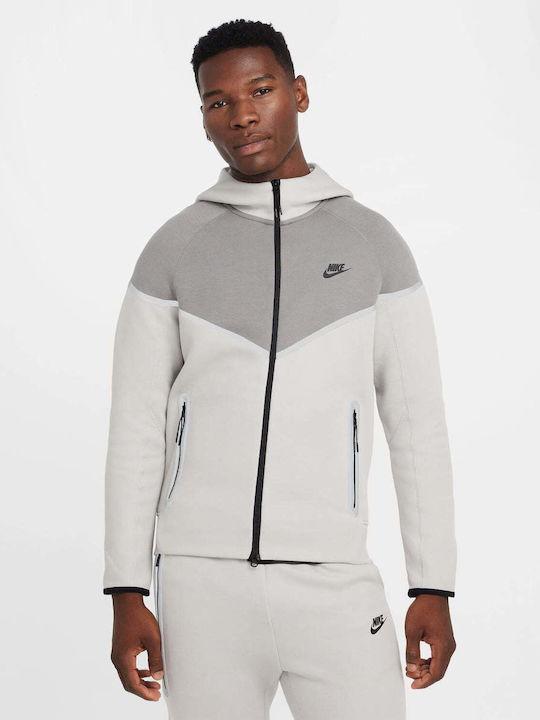 Tech Fleece Ζακέτα με Κουκούλα Γκρι