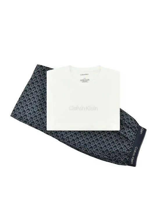 Calvin Klein Men's Winter Pajamas Set Classic White