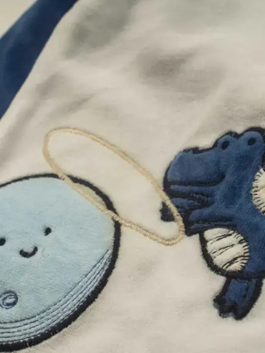 Hashtag Baby Bodysuit Long-Sleeved White Blue