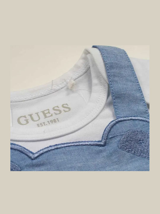Guess Бебешко Боди Къс ръкав Blue