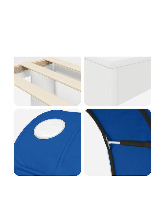 Kids Bed Loft Bed Single with Desk White