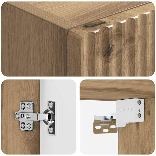 vidaXL Bathroom Cabinet 33x34.5x100cm Oak