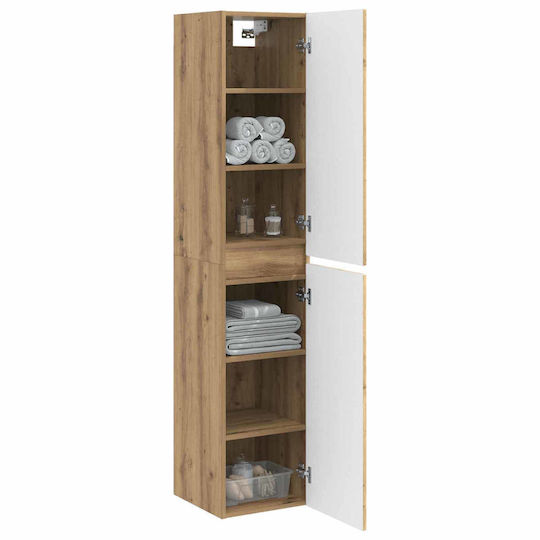 vidaXL Bathroom Cabinet 33x34.5x160cm Oak