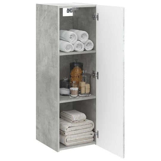 vidaXL Bathroom Cabinet 33x34.5x100cm Gray