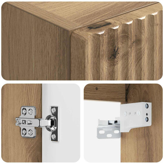 vidaXL Bathroom Cabinet 33x34.5x60cm Oak