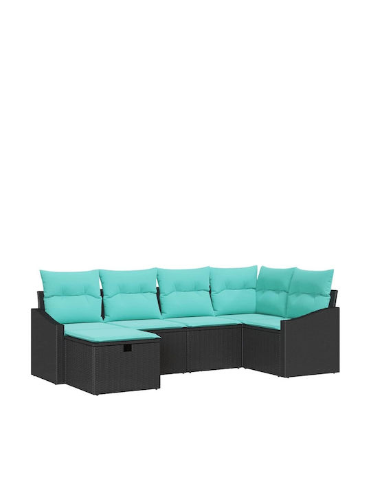 Canapea De Colț Pentru Exterior Din Rattan Cu Perne