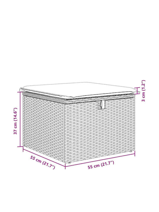 Canapea De Colț Pentru Exterior Din Rattan Cu Perne