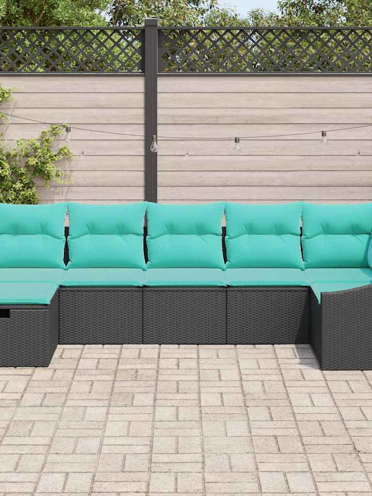 Canapea De Colț Pentru Exterior Din Rattan Cu Perne